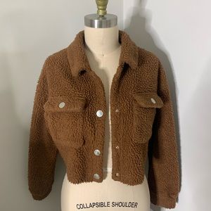 Crop Teddy Jacket 🐻🤎